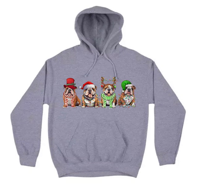 Festive  Four Bulldog   Hoodie